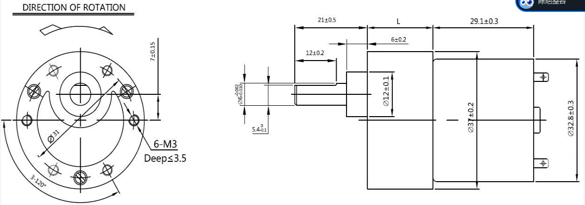Motor personalizado en l&iacute;nea con caja de cambios