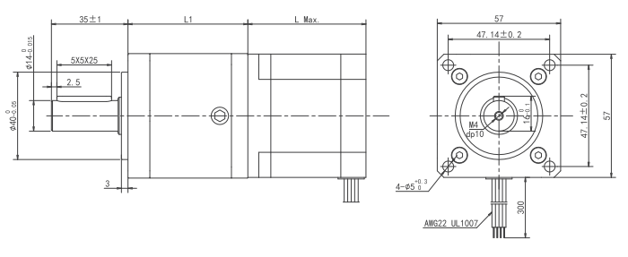 Motor reductor impreso en 3D con rodillo de cortina paso a paso