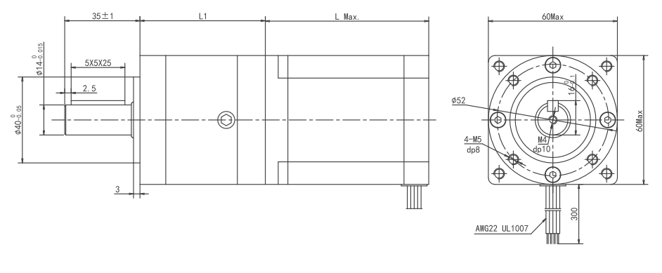 Motor de rodillo de cortina planetario con dibujo t&eacute;cnico de caja de cambios
