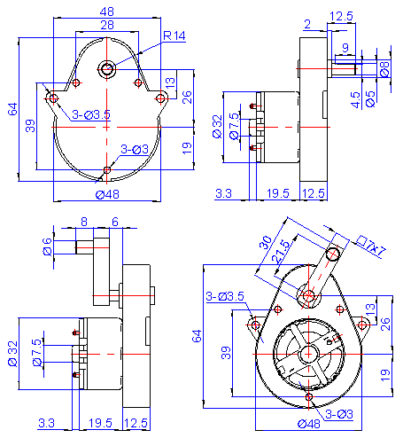 dibujo de dimensiones de la maquina de cafe