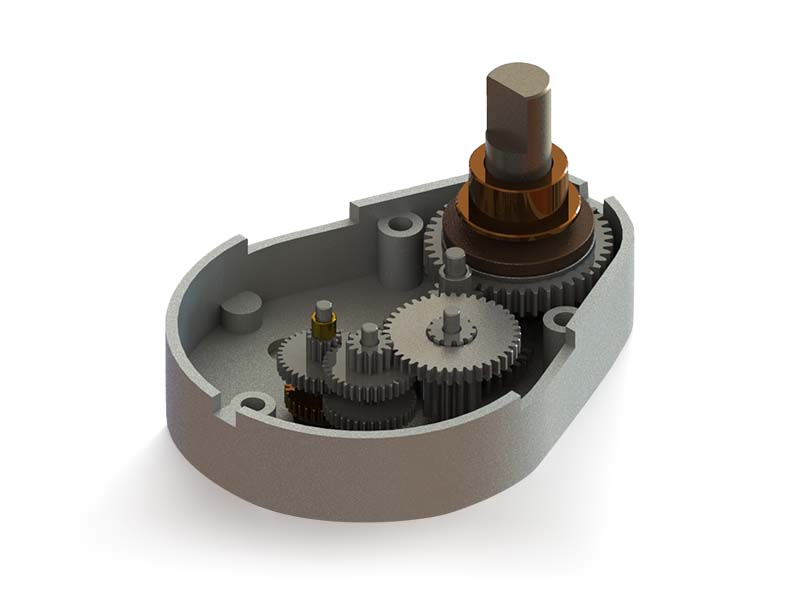 Caja de engranajes rectos
